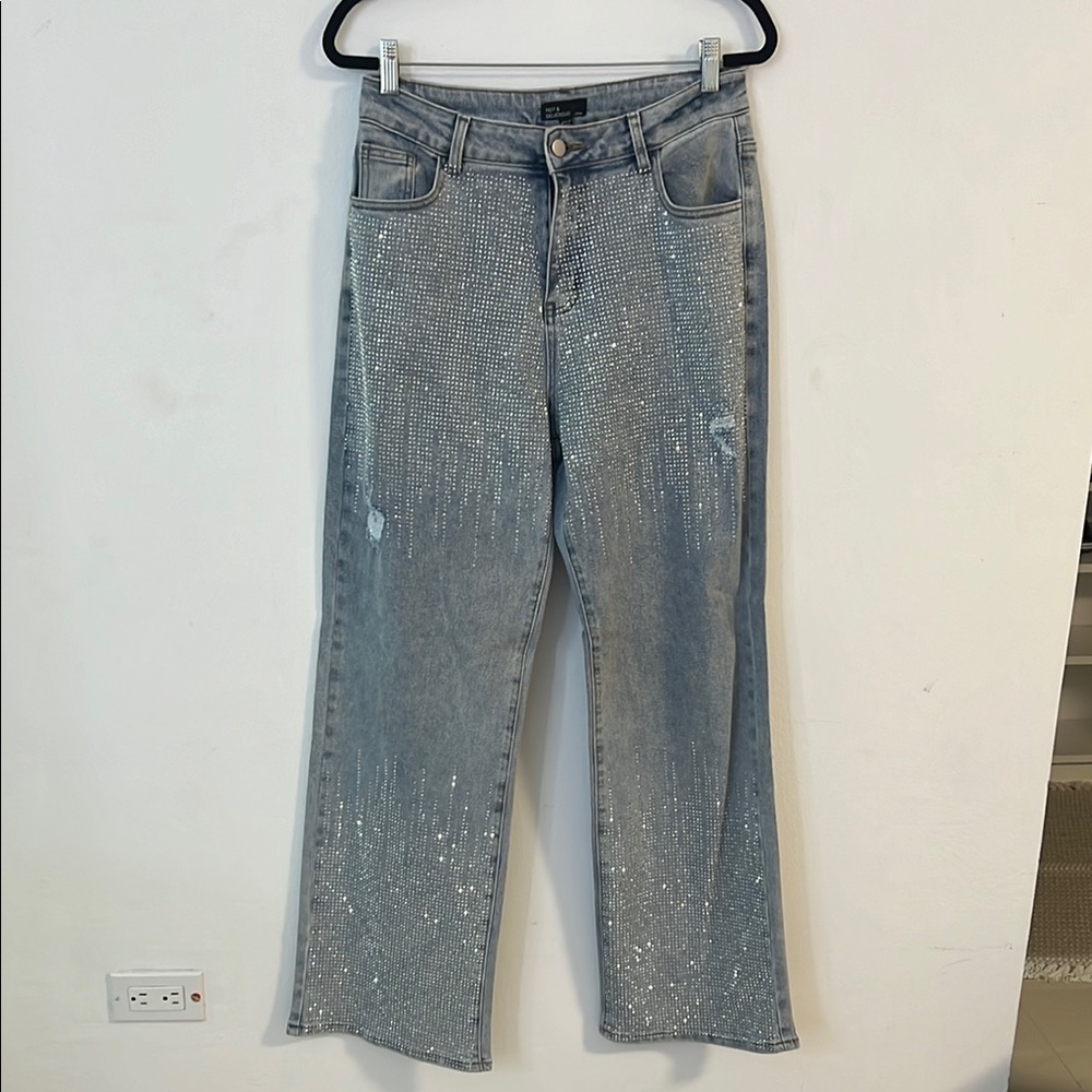 Embellished Light Blue Jeans